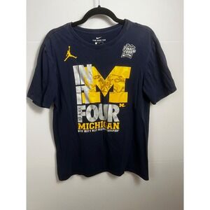 Vintage Nike Michigan Wolverines Final Four NCAA Basketball T-Shirt Mens‎ Medium